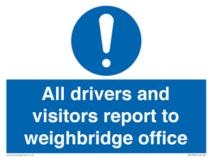 All drivers and visitors report to weighbridge office